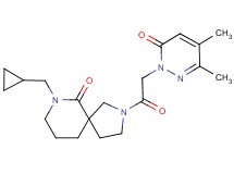 7-(cyclopropylmethyl)-2-[(3,4-dimethyl-6-oxopyridazin-1(6H)-yl)acetyl]-2,7-diazaspiro[4.5]decan-6-one