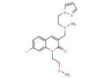 7-fluoro-1-(2-methoxyethyl)-3-({methyl[2-(1H-pyrazol-1-yl)ethyl]amino}methyl)-2(1H)-quinolinone