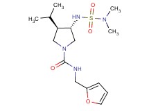 (3S*,4R*)-3-{[(dimethylamino)sulfonyl]amino}-N-(2-furylmethyl)-4-isopropylpyrrolidine-1-carboxamide
