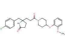 5-(4-chlorobenzyl)-5-{3-[4-(2-methoxyphenoxy)-1-piperidinyl]-3-oxopropyl}-2-pyrrolidinone