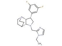 (3R*,3aR*,7aR*)-3-(3,5-difluorophenyl)-1-[(1-ethyl-1H-imidazol-2-yl)methyl]octahydro-4,7-ethanopyrrolo[3,2-b]pyridine