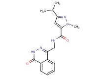 3-isopropyl-1-methyl-N-[(4-oxo-3,4-dihydrophthalazin-1-yl)methyl]-1H-pyrazole-5-carboxamide
