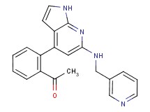 1-(2-{6-[(pyridin-3-ylmethyl)amino]-1H-pyrrolo[2,3-b]pyridin-4-yl}phenyl)ethanone