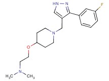 2-[(1-{[3-(3-fluorophenyl)-1H-pyrazol-4-yl]methyl}piperidin-4-yl)oxy]-N,N-dimethylethanamine
