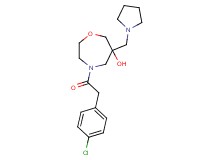 4-[(4-chlorophenyl)acetyl]-6-(pyrrolidin-1-ylmethyl)-1,4-oxazepan-6-ol