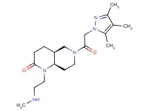 (4aS*,8aR*)-1-[2-(methylamino)ethyl]-6-[(3,4,5-trimethyl-1H-pyrazol-1-yl)acetyl]octahydro-1,6-naphthyridin-2(1H)-one