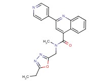 N-[(5-ethyl-1,3,4-oxadiazol-2-yl)methyl]-N-methyl-2-(4-pyridinyl)-4-quinolinecarboxamide