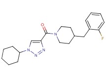 1-[(1-cyclohexyl-1H-1,2,3-triazol-4-yl)carbonyl]-4-(2-fluorobenzyl)piperidine