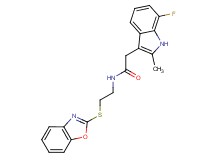 N-[2-(1,3-benzoxazol-2-ylthio)ethyl]-2-(7-fluoro-2-methyl-1H-indol-3-yl)acetamide