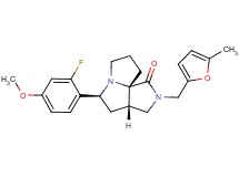 (3aS*,5S*,9aS*)-5-(2-fluoro-4-methoxyphenyl)-2-[(5-methyl-2-furyl)methyl]hexahydro-7H-pyrrolo[3,4-g]pyrrolizin-1(2H)-one
