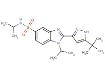 2-(5-tert-butyl-1H-pyrazol-3-yl)-N,1-diisopropyl-1H-benzimidazole-5-sulfonamide