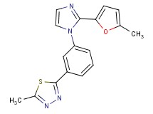 2-methyl-5-{3-[2-(5-methyl-2-furyl)-1H-imidazol-1-yl]phenyl}-1,3,4-thiadiazole