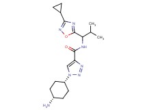 1-(cis-4-aminocyclohexyl)-N-[1-(3-cyclopropyl-1,2,4-oxadiazol-5-yl)-2-methylpropyl]-1H-1,2,3-triazole-4-carboxamide