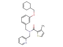 N-[3-(3-cyclohexen-1-ylmethoxy)benzyl]-3-methyl-N-(2-pyridinylmethyl)-2-thiophenecarboxamide