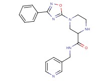 4-(3-phenyl-1,2,4-oxadiazol-5-yl)-N-(3-pyridinylmethyl)-2-piperazinecarboxamide