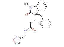 3-(3-benzyl-1-methyl-2-oxo-2,3-dihydro-1H-indol-3-yl)-N-(isoxazol-3-ylmethyl)propanamide