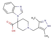 4-(1H-benzimidazol-1-yl)-1-[(3,5-dimethyl-1H-pyrazol-4-yl)methyl]piperidine-4-carboxylic acid