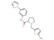 1-[(5-methyl-2-thienyl)methyl]-N-[3-(1H-pyrazol-1-yl)phenyl]prolinamide