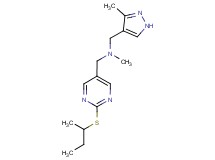 1-[2-(sec-butylthio)pyrimidin-5-yl]-N-methyl-N-[(3-methyl-1H-pyrazol-4-yl)methyl]methanamine