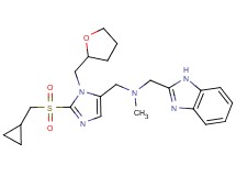 (1H-benzimidazol-2-ylmethyl){[2-[(cyclopropylmethyl)sulfonyl]-1-(tetrahydro-2-furanylmethyl)-1H-imidazol-5-yl]methyl}methylamine