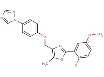 1-(4-{[2-(2-fluoro-5-methoxyphenyl)-5-methyl-1,3-oxazol-4-yl]methoxy}phenyl)-1H-1,2,4-triazole