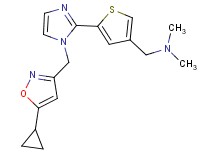 1-(5-{1-[(5-cyclopropylisoxazol-3-yl)methyl]-1H-imidazol-2-yl}-3-thienyl)-N,N-dimethylmethanamine