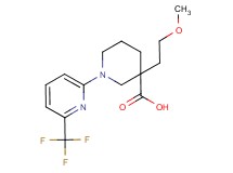 3-(2-methoxyethyl)-1-[6-(trifluoromethyl)pyridin-2-yl]piperidine-3-carboxylic acid