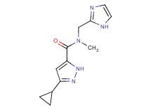 3-cyclopropyl-N-(1H-imidazol-2-ylmethyl)-N-methyl-1H-pyrazole-5-carboxamide
