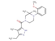 4-[(3-ethyl-4-methyl-1H-pyrazol-5-yl)carbonyl]-1-(2-methoxyphenyl)-2,2-dimethylpiperazine