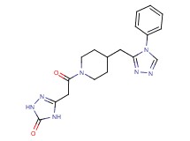 5-(2-oxo-2-{4-[(4-phenyl-4H-1,2,4-triazol-3-yl)methyl]piperidin-1-yl}ethyl)-2,4-dihydro-3H-1,2,4-triazol-3-one