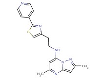2,5-dimethyl-N-{2-[2-(4-pyridinyl)-1,3-thiazol-4-yl]ethyl}pyrazolo[1,5-a]pyrimidin-7-amine