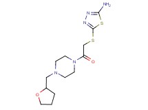 5-({2-oxo-2-[4-(tetrahydrofuran-2-ylmethyl)piperazin-1-yl]ethyl}thio)-1,3,4-thiadiazol-2-amine