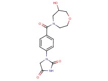 1-{4-[(6-hydroxy-1,4-oxazepan-4-yl)carbonyl]phenyl}imidazolidine-2,4-dione