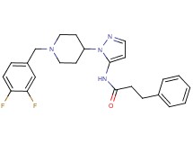 N-{1-[1-(3,4-difluorobenzyl)-4-piperidinyl]-1H-pyrazol-5-yl}-3-phenylpropanamide