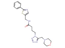 4-[5-(4-morpholinylmethyl)-1H-tetrazol-1-yl]-N-[(2-phenyl-1,3-thiazol-5-yl)methyl]butanamide