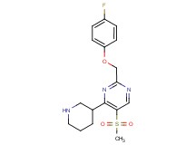 2-[(4-fluorophenoxy)methyl]-5-(methylsulfonyl)-4-piperidin-3-ylpyrimidine