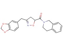 2-{[3-(1,3-benzodioxol-5-ylmethyl)-4,5-dihydro-5-isoxazolyl]carbonyl}-1,2,3,4-tetrahydroisoquinoline