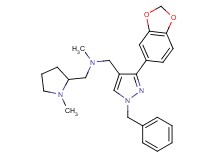 1-[3-(1,3-benzodioxol-5-yl)-1-benzyl-1H-pyrazol-4-yl]-N-methyl-N-[(1-methyl-2-pyrrolidinyl)methyl]methanamine