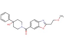 1-{[2-(2-methoxyethyl)-1,3-benzoxazol-6-yl]carbonyl}-4-phenyl-4-piperidinol