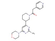 4-{2-methyl-6-[1-(4-pyridinylacetyl)-3-piperidinyl]-4-pyrimidinyl}morpholine