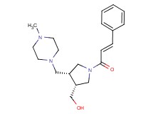 {(3R*,4R*)-4-[(4-methylpiperazin-1-yl)methyl]-1-[(2E)-3-phenylprop-2-enoyl]pyrrolidin-3-yl}methanol