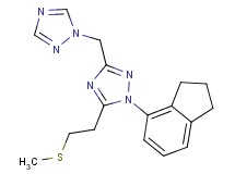 1-(2,3-dihydro-1H-inden-4-yl)-5-[2-(methylthio)ethyl]-3-(1H-1,2,4-triazol-1-ylmethyl)-1H-1,2,4-triazole