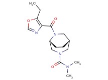 (1R*,5R*)-6-[(5-ethyl-1,3-oxazol-4-yl)carbonyl]-N,N-dimethyl-3,6-diazabicyclo[3.2.2]nonane-3-carboxamide