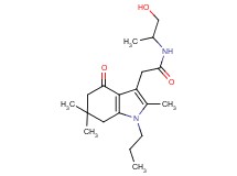 N-(2-hydroxy-1-methylethyl)-2-(2,6,6-trimethyl-4-oxo-1-propyl-4,5,6,7-tetrahydro-1H-indol-3-yl)acetamide