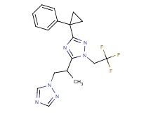 5-[1-methyl-2-(1H-1,2,4-triazol-1-yl)ethyl]-3-(1-phenylcyclopropyl)-1-(2,2,2-trifluoroethyl)-1H-1,2,4-triazole