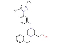 2-[4-[3-(3,5-dimethyl-1H-pyrazol-1-yl)benzyl]-1-(2-phenylethyl)-2-piperazinyl]ethanol