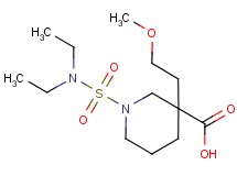 1-[(diethylamino)sulfonyl]-3-(2-methoxyethyl)-3-piperidinecarboxylic acid