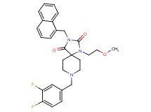 8-(3,4-difluorobenzyl)-1-(2-methoxyethyl)-3-(1-naphthylmethyl)-1,3,8-triazaspiro[4.5]decane-2,4-dione