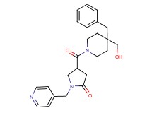4-{[4-benzyl-4-(hydroxymethyl)-1-piperidinyl]carbonyl}-1-(4-pyridinylmethyl)-2-pyrrolidinone