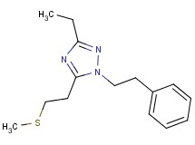 3-ethyl-5-[2-(methylthio)ethyl]-1-(2-phenylethyl)-1H-1,2,4-triazole